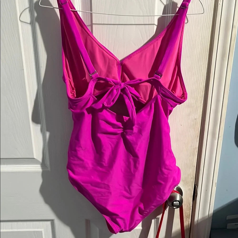 Vibrant Pink Cutout Swimsuit - Picture 2 of 2